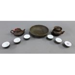 Chinese brown pottery teaset