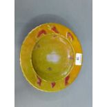 Bernard Moore lustre glazed plate with Tortoise pattern to the rim, 20cm diameter