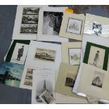 Quantity of unframed prints, (a lot)