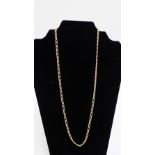 9 carat gold Figaro link chain necklace