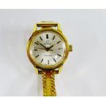 Lady's vintage gold plated Omega wristwatch, with box