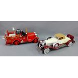 Jim Beam Kentucky Straight Bourbon Whiskey, novelty decanters to include a Fire Department No.4