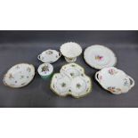 Quantity of porcelain serving dishes etc., to include Minton, Royal Worcester and Aynsley etc., (7)