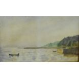 19th Century School 'River Landscape' Watercolour, signed with a monogram and dated 1893, in a