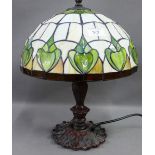 Tiffany style table lamp base, approx 40cm high