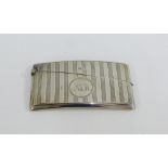 George V silver card case, makers mark for Henry Williamson Ltd, Birmingham 1914, 8.5cm wide