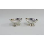 Pair of Adam style silver salts, London 1890 (2)