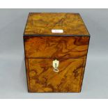 Walnut tantalus box, 27 x 23cm