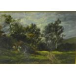 19th Century English School 'Whitewood, Sheffield' Oil-on-Canvas-Board, signed indistinctly in a