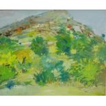 Frank Collins 'Landscape No.5' Gouache, signed and dated 1959, New Art Centre, Sloan Street, London,