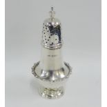 George VI silver sugar castor, Sheffield 1936 17cm high