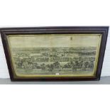 19th Century engraved print of 'The Thames', in a glazed frame, 95 x 46cm