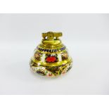 Royal Crown Derby Imari pattern table lighter, with printed backstamps