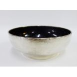 George V silver mounted Bakelite bowl, Birmingham 1920 11.5cm diameter