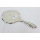 George V silver backed hand mirror by William Hutton & Sons, Birmingham 1915