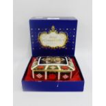 Royal Crown Derby 'Imari' pattern 1128 trinket box and cover, date code XLVI, with box, 11.5cm long