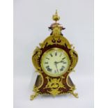 German mantle clock and bracket with gilt metal mounts, (2)