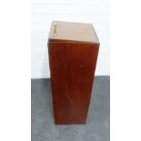 Mahogany long box with door to the top, 74 x 26cm