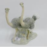 Nao figure of two Ostrich, 24cm high