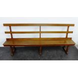 Oak church pew bench, 95 x 215cm