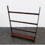 Mahogany towel rail, 95 x 75cm