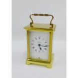 Bayard eight-day brass carriage clock, 14cm high including handle