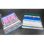 Pair of African Zulu beaded wedding aprons, 94 x 80cm