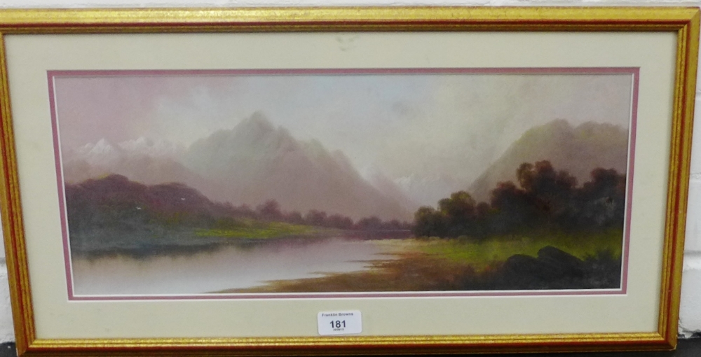 Unknown Artist 'Milford Sands, New Zealand' Gouache, apparently unsigned, in a glazed frame, 48 x