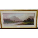 Unknown Artist 'Milford Sands, New Zealand' Gouache, apparently unsigned, in a glazed frame, 48 x