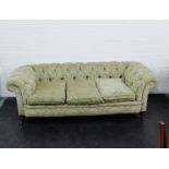 Contemporary two seater button back Chesterfield style sofa, 216 x 70cm