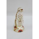 Royal Crown Derby Imari Meerkat paperweight, with gold stopper, with printed backstamps and date