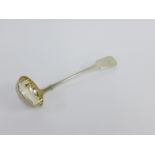 Castle Douglas / Dumfries Provincial Scottish silver Fiddle pattern toddy ladle with makers mark for