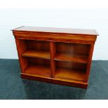 Yewwood open bookcase, 92 x 122cm