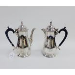 Pair of Harrods Epns coffee pots, 23.5cm high (2)