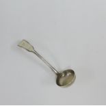 Victorian silver fiddle and thread pattern sauce ladle, makers mark for The Portland Company, London