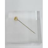 15 carat gold seed pearl tiepin, stamped 15ct