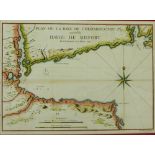 Plan de la Baye de Chedabouctou, Havre de Milfort (Canada) by Bellin, in a mount but unframed 29 x