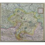 Germany, Mansfel Diae Comi Tatvs De Scriptio, auctore Tilemanno Stella, a hand coloured map by