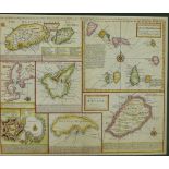 Emanuel Bowen African Islands in the Mediterranean, Atlantic and Ethiopic Oceans, coloured map, in a