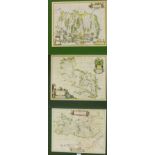 Scotland, three coloured maps by Timothy Pont and published by Blaeu, circa 1654 to include Strath-