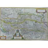 Austria, Archidvcatvs auctore Wolfgango Lazio, a hand coloured map by Blaeu, in a mount but