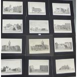 Set of twelve T.G Stevenson stone lithograph prints of Edinburgh streets and buildings to include