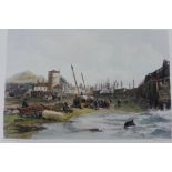 A quantity of unframed reproduction prints 'The Back of Old Leith Pier' (a lot)