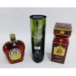 Whisky to include Glenfiddich Single Malt, 12 years, 40% vol, 70cl and boxed, Justerini & Brooks