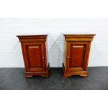 A pair of cherrywood bedside cabinets, 68 x 42cm (2)