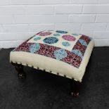 Footstool with upholstered top, 25 x 40cm