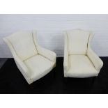 Pair of armchairs ready for upholstery, 90 x 62cm, (2)