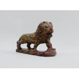 Carved soapstone figure of a Lion, 18cm long