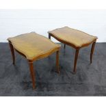 Pair of mahogany lamp / side tables, 45 x 65cm, (2)