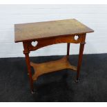 Oak Arts & Crafts side table, 75 x 80cm